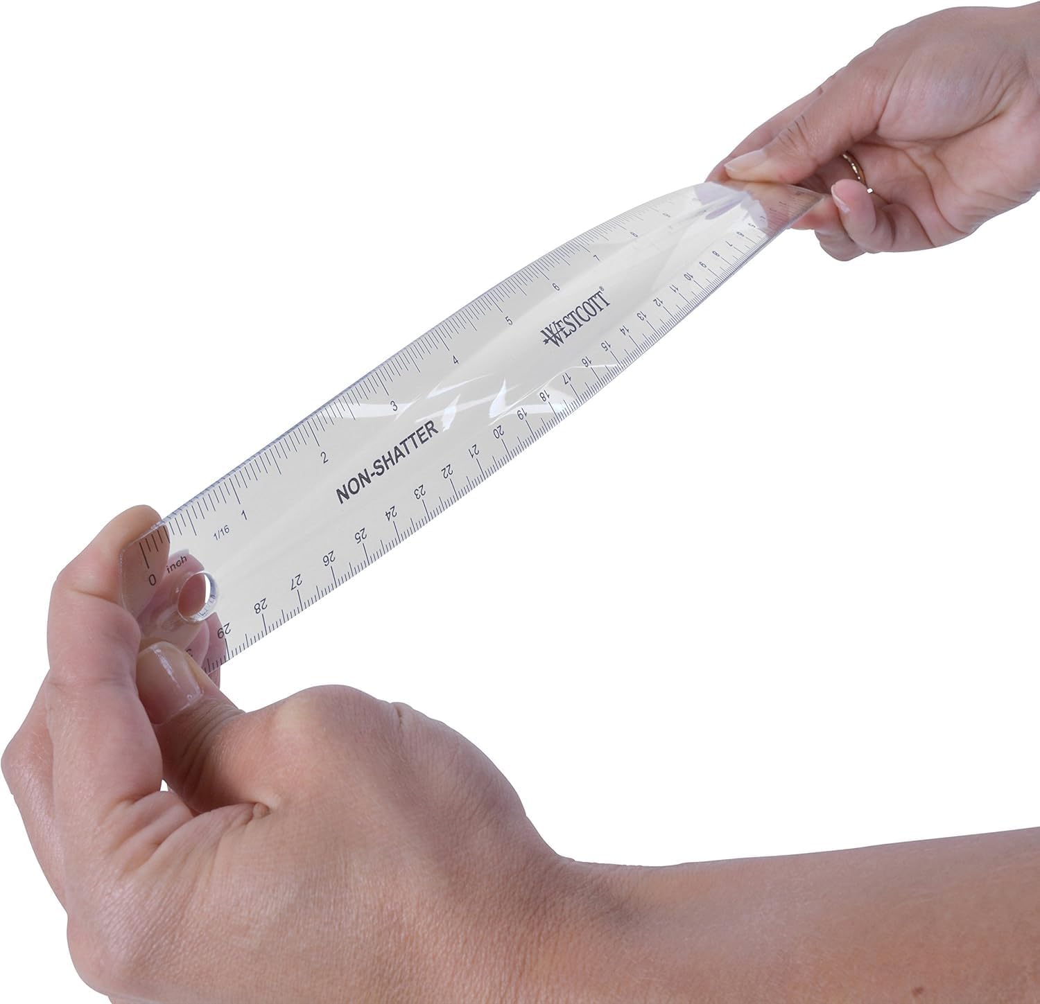 Westcott Shatterproof Ruler, Design with Easy-to-Read Markings, Back-to-Classroom, 12-Inch - Image 8