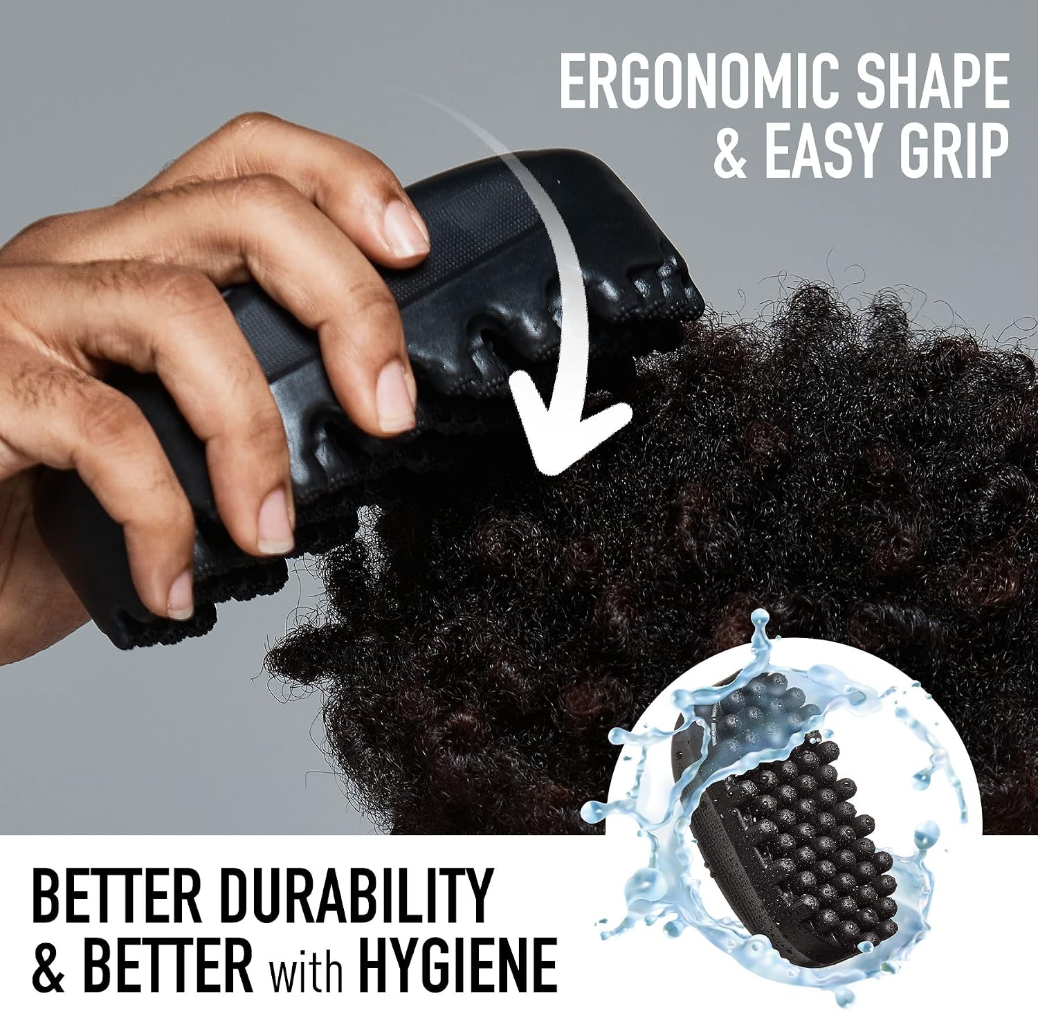Red by Kiss Bowwow Twist King Premium Luxury Twist Styler Comb Brush, Durable Washable Alternative for Sponge for Barbers and Daily Use, Ideal for Afro, Curly, Coiled, 4C Hair - Image 6