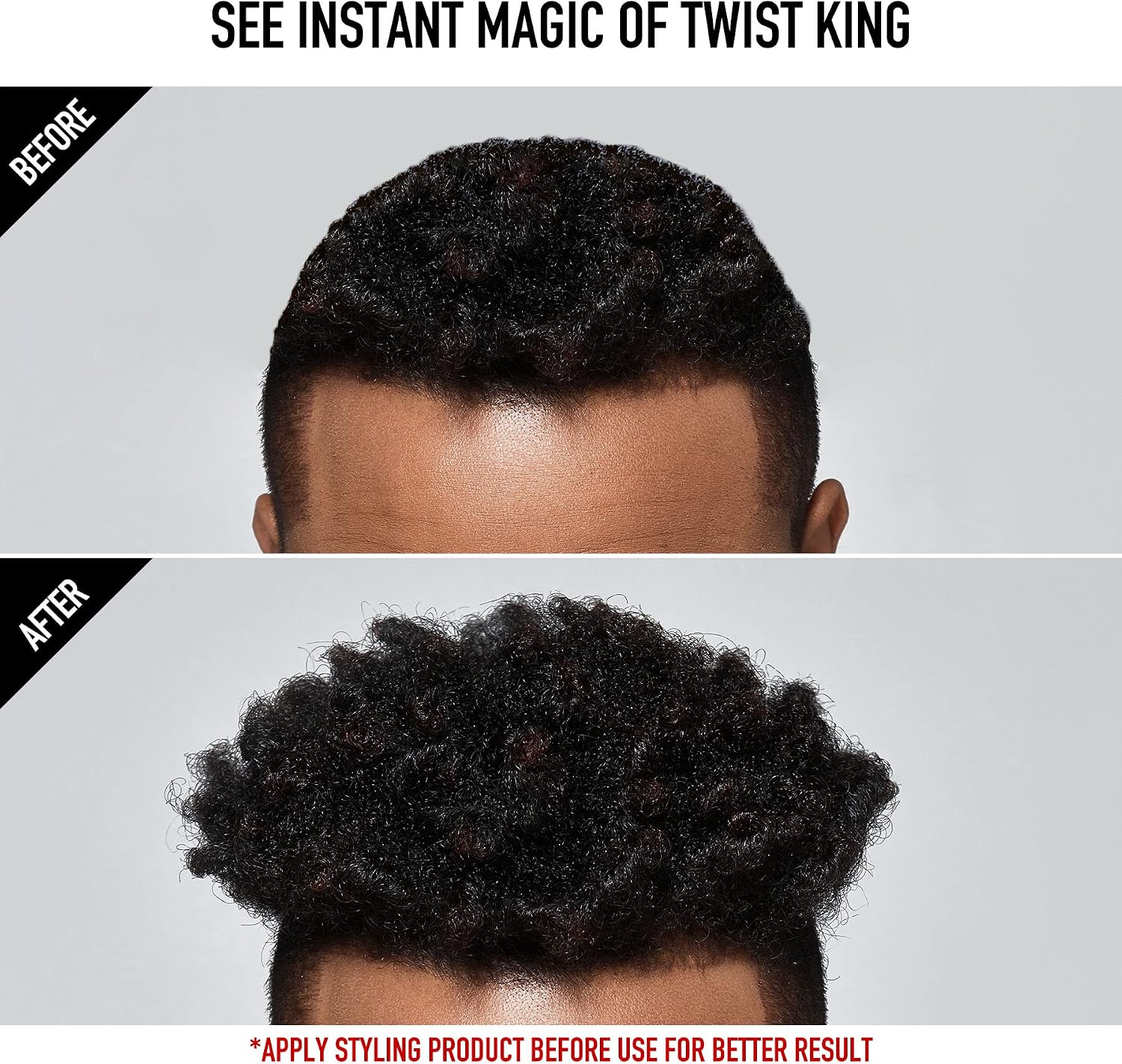 Red by Kiss Bowwow Twist King Premium Luxury Twist Styler Comb Brush, Durable Washable Alternative for Sponge for Barbers and Daily Use, Ideal for Afro, Curly, Coiled, 4C Hair - Image 7